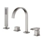 Смеситель ABBER Wasserfall AF8613SP на борт ванны, сатин