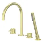 Смеситель ABBER Wasser Kreis 316 AF8113BG на борт ванны, золото брашированное