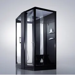 Душевая кабина прямоугольная с паром Orans SR-89102RS Black  L/R