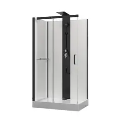 Душевая кабина Black&White G8708 без крыши 80х110 см прямоугольная