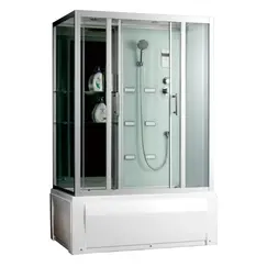 Душевая кабина Frank  пристенная, высокий поддон F553-1/F555-1/F556-1/F557-1 баня/без бани