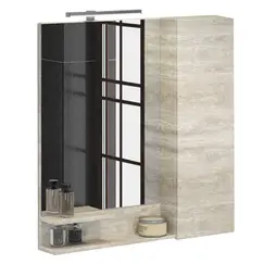 Зеркало-шкаф Comforty Верона, дуб белый