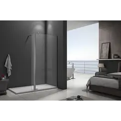 Душевая перегородка с доп панелью на лифтинговой петле Good Door WALK IN SP2  хром