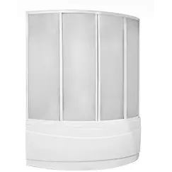 Шторка для ванны BAS Вектра 150х145 для асимметричных ванн