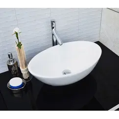 Раковина накладная овальная CeramaLux серия N 9021