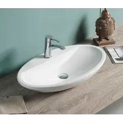 Раковина накладная овальная CeramaLux 9435