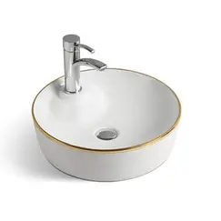 Раковина накладная круглая CeramaLux LuxeLine D1306H