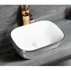 Раковина накладная прямоугольная CeramaLux LuxeLine D1333H13