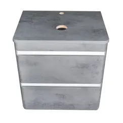 Тумба подвесная со столешницей МДФ Style Line Атлантика бетон темный