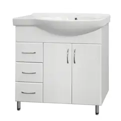 Тумба напольная с раковиной Style Line Эко Стандарт №25 82 L/R белая