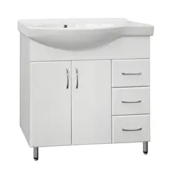 Тумба напольная с раковиной Style Line Эко Стандарт №25 82 L/R белая