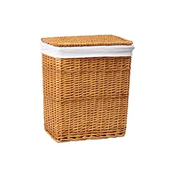Плетеная корзина для белья с крышкой WasserKRAFT Ammer WB-370-L