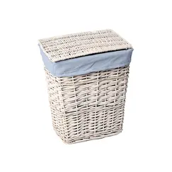 Плетеная корзина для белья с крышкой WasserKRAFT Lippe WB-450-L