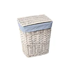 Плетеная корзина для белья с крышкой  WasserKRAFT Lippe WB-450-М