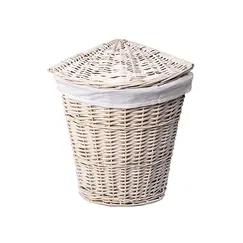 Плетеная корзина для белья с крышкой WasserKRAFT Vils WB-560-L
