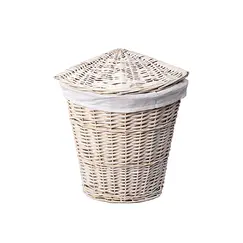 Плетеная корзина  для белья с крышкой WasserKRAFT Vils WB-560-M
