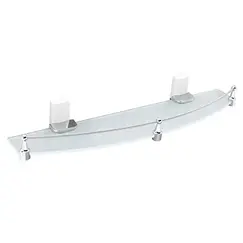 Полка стеклянная с бортиком WasserKRAFT Leine  K-5044WHITE