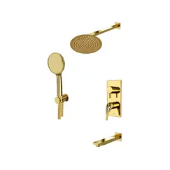 Встраиваемый комплект для ванны с верхней душевой насадкой, лейкой и изливом WasserKRAFT  A71208