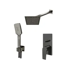 Встраиваемый комплект для ванны с верхней душевой насадкой, лейкой и изливом WasserKRAFT  A84202