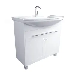 Тумба напольная без раковины 1 Марка Lina Classic New 85Н 1в.я 2д Белый глянец