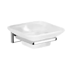 Gedy G-Colorado  настенная стеклянная мыльница   хром