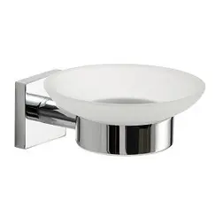 Gedy G-Fuji  настенная стеклянная мыльница   хром