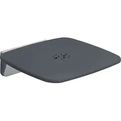 Gedy  откидное сиденье   хром - пластик антрацит