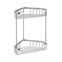 Gedy  решётка угловая 2-х уровневая  высота 27 см   хром