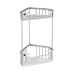 Gedy  решётка угловая 2-х уровневая  высота 32,8 см  хром