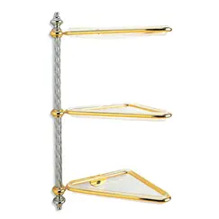 Stil Haus Giunone  угловая 3-х уровневая полка из пластика   золото