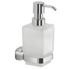 Gedy G-Stelvio  настенный стеклянный дозатор с пластиковой помпой   хром