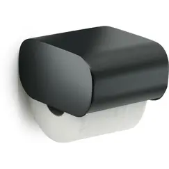 Gedy Outline  бумагодержатель с крышкой   черный матовый