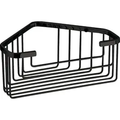 Gedy  решётка угловая 1-уровневая   черный матовый