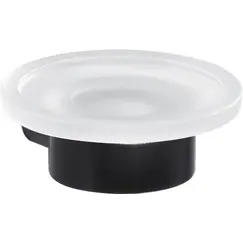 Gedy G-Pirenei  настенная стеклянная мыльница   черный матовый