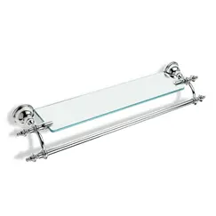 Stil Haus Elite  стеклянная полка + полотенцедержатель   хром