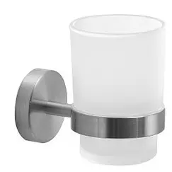 Gedy G-Project  настенный стеклянный стакан   зачищенный хром