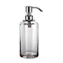 Surya Crystal  дозатор высокий с помпой V6   хром - стекло с эффектом волны