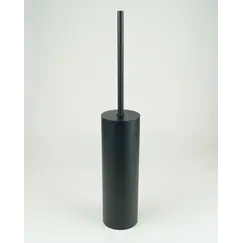 Surya Metall  круглый настенный ерш с крышкой   черный матовый