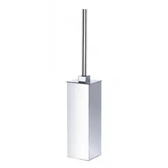 Surya Metall  квадратный напольный ерш с крышкой   черный матовый