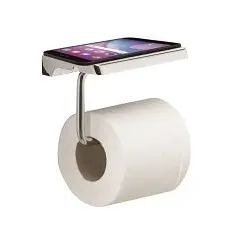 Gedy  бумагодержатель с плоской крышкой-подставкой под телефон   хром