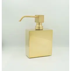 Surya Metall  прямоугольный металлический дозатор с помпой V3   золото сатин
