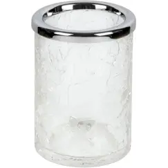 Surya Crystal  стакан   хром - эффект битого стекла