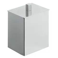 Surya Metall  квадратная баночка с крышкой для гигиенич. принадлежностей   черный матовый