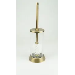 Surya Crystal  напол. ерш с крышкой на метал. основ.   светлая бронза - стекло с эффектом волны