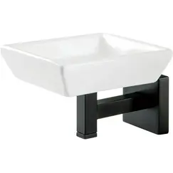 Stil Haus Urania  настенная керамическая мыльница   чёрный матовый - черная матовая керамика