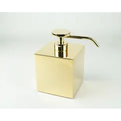 Surya Metall  квадратный металлический дозатор с помпой V6   золото