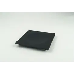 Surya Metall  квадратная металлическая мыльница на ножках   черный матовый