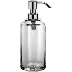 Surya Crystal  дозатор высокий с помпой V5   хром - прозрачное стекло
