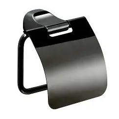 Gedy G-Stelvio  бумагодержатель с крышкой   черный матовый