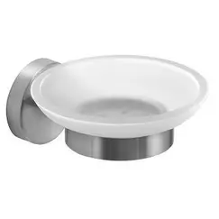 Gedy G-Project  настенная стеклянная мыльница   зачищенный хром